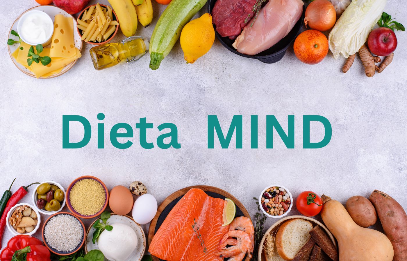 Imagen que define los alimentos que conforman la Dieta MIND, que explica el artículo de FUNSACE