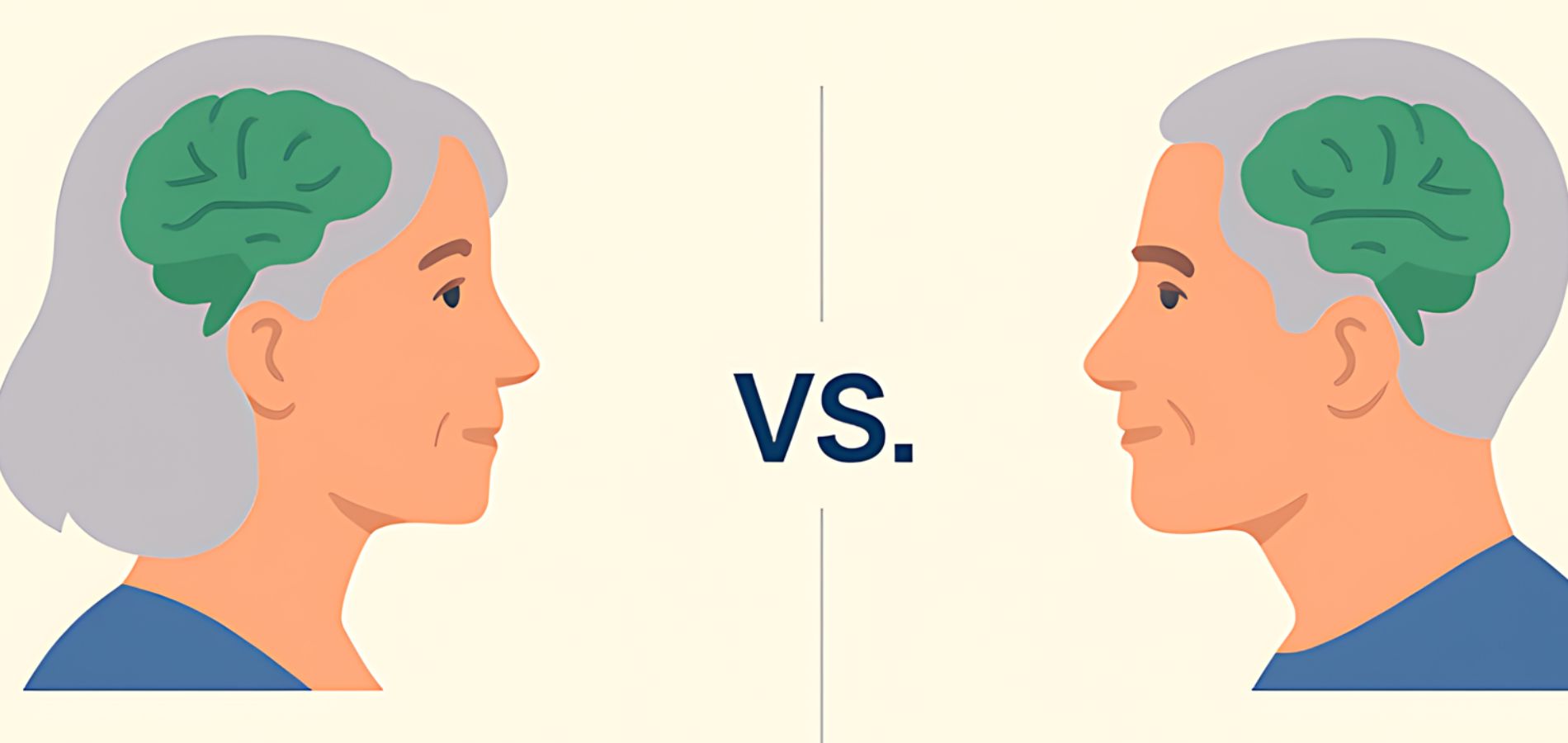 Ilustración que representa que los factores de riesgo de demencia impactan de forma diferente entre hombres y mujeres